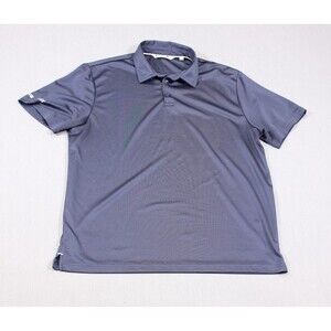 Black Clover Polo Shirt Mens Large Blue Micro Dot Performance Golf Live Lucky